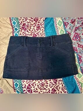 Y2K Vintage Hollister blue corduroy mini skirt size 3